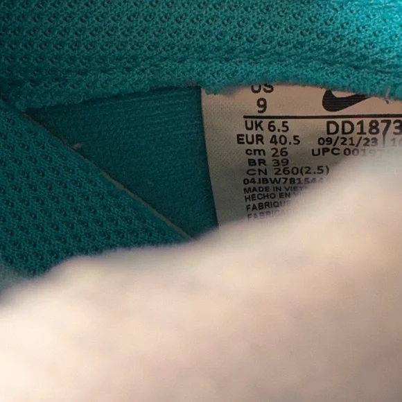 Nike Dunk Low Next Nature Shoes White and Turquoise Sz 9 - Picture 6 of 7